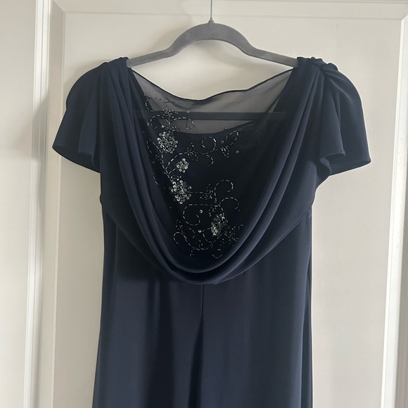 Petra Navy Blue Evening Gown - Picture 2 of 8